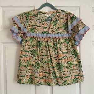 Entro Ruffle Sleeve Blouse - size Large